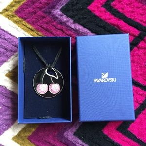 Swarovski Cherry 🍒 Reversible Pendant Necklace